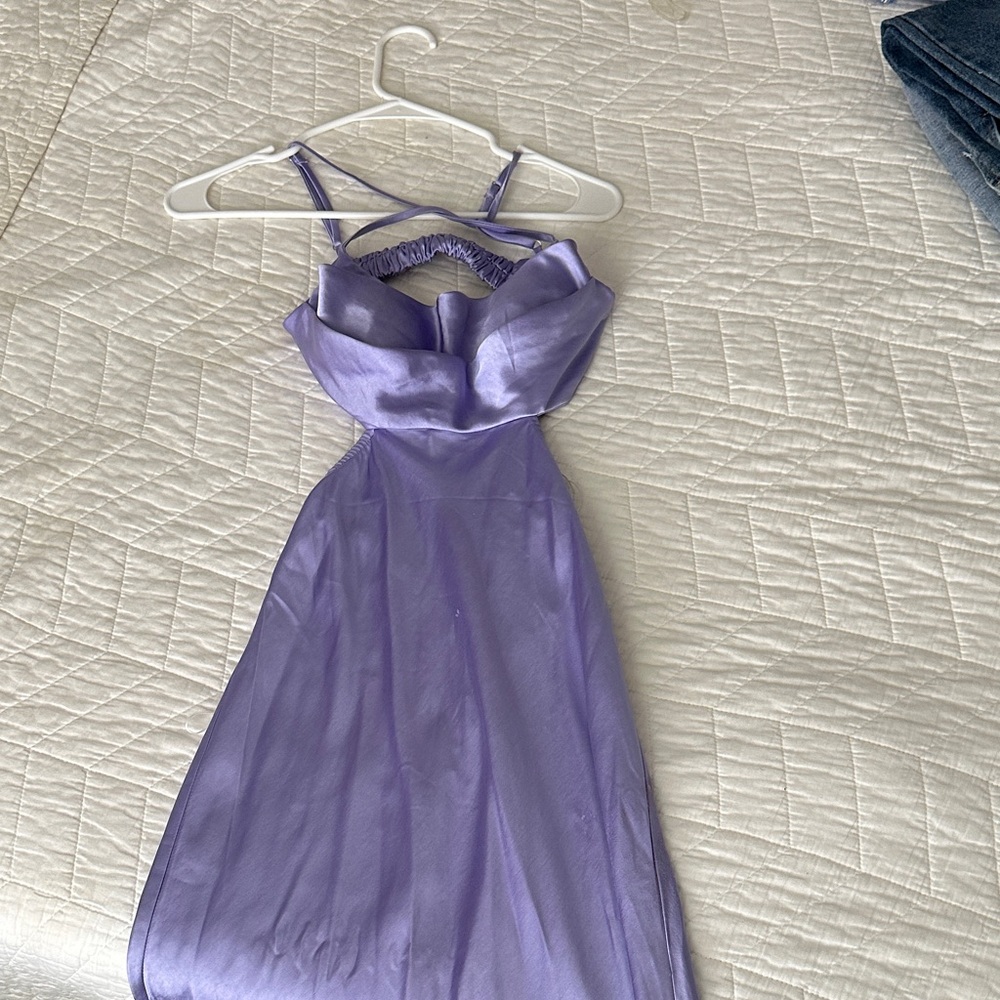 Hello Molly Strapless Lavender Dress
